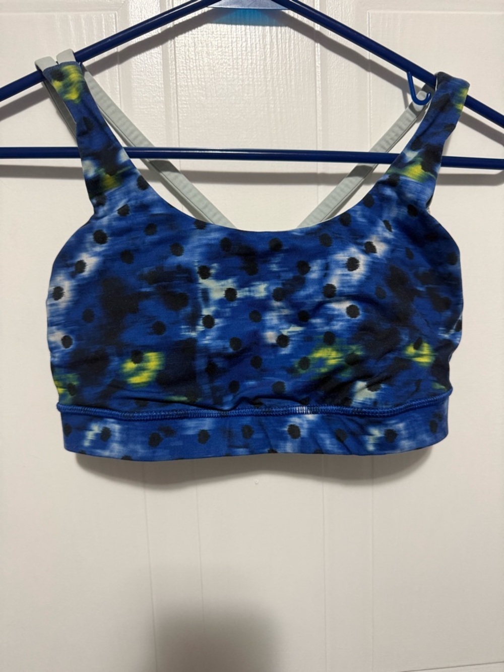 lululemon athletica Blue & Black Printed Sports Bra